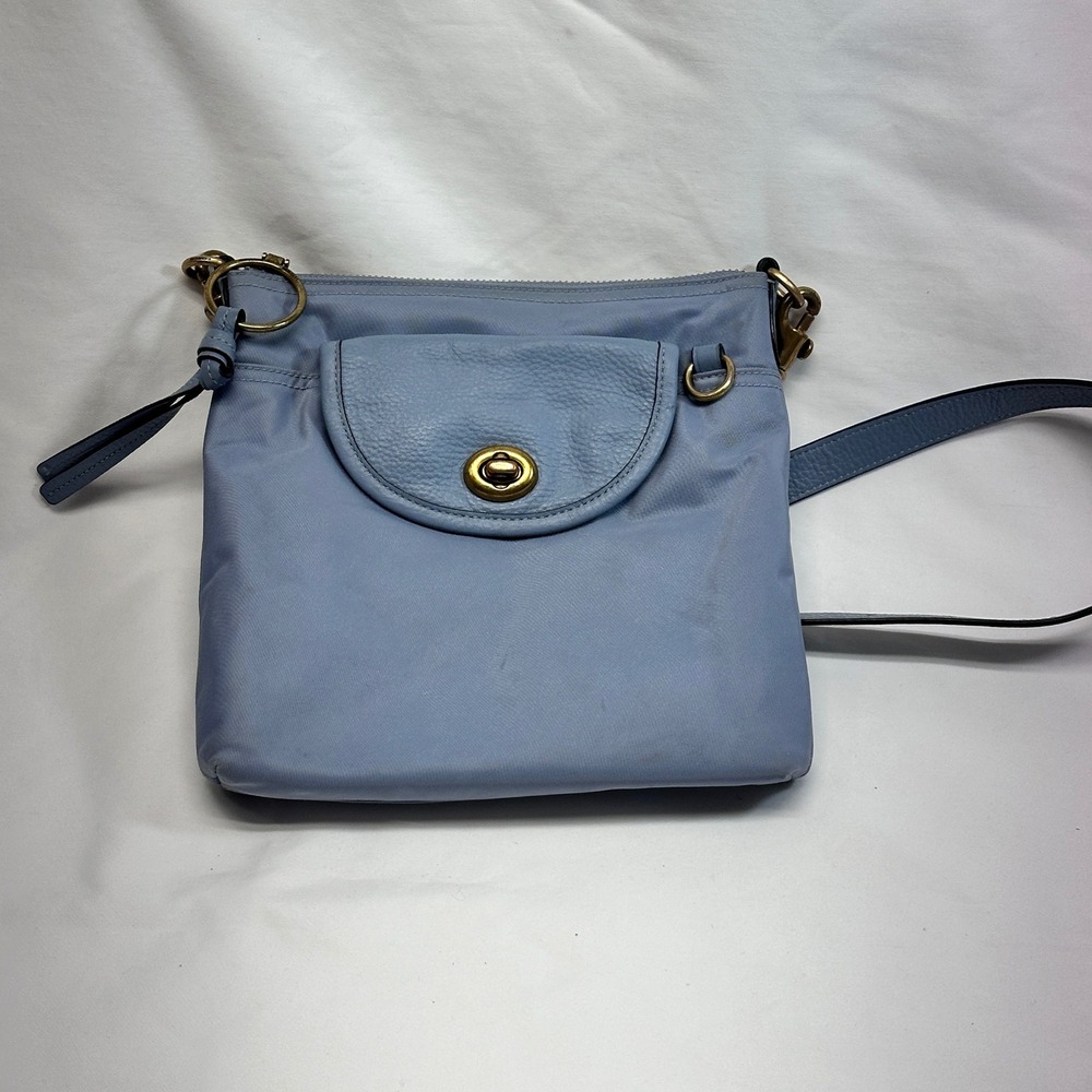 Coach Colorblock Nylon & Leather Turnlock Crossbody Bag A2022-3170 - Picture 2 of 8